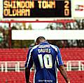 HEAD BOWED, Craig Davies leaves the field after Athletic’s defeat at Swindon Town. 