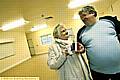 LIMEHURST residents Dorothy Moore and Keith Bryer in the newly extended Limehurst Tenants’ Hall. 