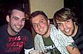 AARON ASHFORTH (centre) enjoying a drink with friends