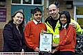 EVERYONE a winner . . . Irene Barratt, head teacher, Tasiq Ali, head boy, PC Ian Mc Donald and Zoha Arshad, head girl 