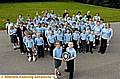 HIGH note . . . Jamie-Leigh Hardman and Charlie Clarke hold the trophy as classmates look on 