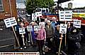 NEIGHBOURS vent their anger after years of complaining about the HGV rat-run. TOP: Protesters Kathleen Taylor and Paul Radakin 