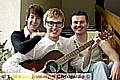 IAN CURRAN (centre), who stepped in at the last minute as Buddy Holly, is pictured with cast members Daniel Winters (left) and Phil Harrison 