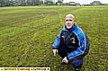 Carl Worrall inspects the mess 