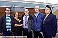 Councillor Ian Barker (centre) with residents (from the left) James Scanlon, Pamela Scanlon, Bernard Angus and Elaine Eden