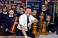 Stephen Rigby with pupils 