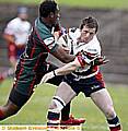 Matt Brookes (right) in action 