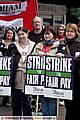 Rally by Unison members outside Queen Elizabeth Hall. 