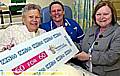 PATIENT Anne Kuhnert launches the 60 for 60 appeal on G2 ward at the Royal Oldham Hospital with Staff Nurse Debbie Howe, and fund-raising manager Jan Bolton 