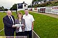 Left to right: Phil Young (Austerlands chairman), Margaret Cobbold (Veolia Environmental Trust) and Peter Sunderland (project co-ordinator). 