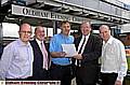 Pictured, left to right, are Athletic chief executive Alan Hardy, Chronicle director Bernard Stone, Latics co-owner Simon Blitz, Chronicle managing director Philip Hirst and Latics co-owner Simon Corney.