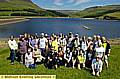 BEST foot forward . . . walkers get ready for their sunshine stroll around Dovestone Reservoir 