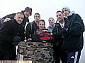 WE’VE done it . . . (from the left) Dan, Alex, Jonathan, Vicky, Andrea, Chris and Neil at the top of Snowdon to complete the challenge 