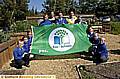 FLYING the Green Flag (from the left) Kai Hardman, Esme Jones, Elie Crossley, James Thomas, Lauren Schofield, Katie Connor, Ellis Harwood, Kiera Howarth and Regan Bennett-Snell. Back (from the left) Jeanette Sharp and Clare White. 