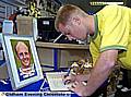 ATHLETIC have opened a book of condolence at Boundary Park for former player Ernie Cooksey, who last week lost his battle against cancer. Stephen Roberts, of the Football in the Community programme, is one of many to have already signed.