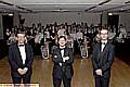 PRIDE of Oldham . . . (front, from the left) conductors Roger Meaden, Gerard Booth and Jonathan Leedale with the students from Oldham Music Centre 