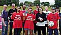 THAT’S THE WAY TO DO IT. . .Staff and service users from Oldham Drug and Alcohol Team (DAAT) cool off after an action-packed day 