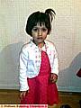 TRAGIC . . . Safa Mansoor in the dress which caught fire 

