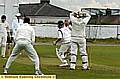 NOT THIS TIME . . . Mel Whittle comes close to dismissing Norden's Daz Cryer during Oldham’s victory over their title rivals at the Pollards. 