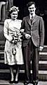 WEDDING day . . . Dermot and Margaret McCracken on their big day in 1947 




