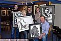Pictured at the exhibition (from left): Thomas Stritch, Nancy Crilley, David Evans, Jane Braithwaite and tutor John McCombs. 