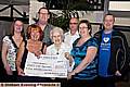 WHAT a sum . . . fundraisers (from the left) Tracey Burns, Jacky Plant (regional appeals officer for Christie Hospital), Terry Dean, Lilian Walsh, Peter Snow, Debra Walker and Rod Taylor, with the bumper cheque 
