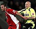 LEE HUGHES (right) has now left Athletic for Blackpool 