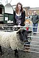 Animal Farm comes to the RSPCA in Oldham, Collette Johnson and daughter Gracie Johnson ( 5 yrs ) meet a sheep from Pimhole Community Farm, Bury 