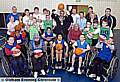 On the ball . . . Mayor of Oldham Councillor Shoab Akhtar drops in on the roadshow 