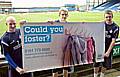 COULD you foster? . . . Oldham Athletic players (from the left) Danny Whitaker, Daniel Jones and Dale Stephens 