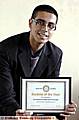 Rotary Club of Oldham Student of the Year Asim Mahmood of Oldham Sixth Form College. 