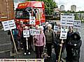 FLASHBACK . . . residents protest on Stockfield Road/Hunt Lane 
