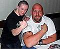 FIRM friends. . . Jason with his new pal, wrestler Big Show 
