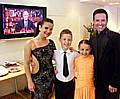 STARS OF THE SHOW . . . Jack Gartside and Amy Rogers meet “Strictly Come Dancing” professionals Lilia Kopylova and Darren Bennet 