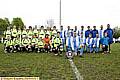 FINAL LINE-UP: Pictured before the Oldham Sunday League Division 2 Shield final are Rifle Range Royal Blues and Steven Caine FC. 