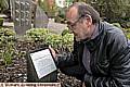 Tony Smith, secretary of the Joint Trades’ Unions and the former local Unison chairman, reads the workers’ memorial plaque 
