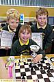 WE ARE THE CHAMPIONS . . . Jay Taylor (left), Megan Brierley and brother Jack Brierley. 