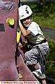 HEAD for heights . . . Anas Mohammed (7) hangs on as he gets to the top 