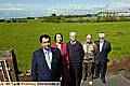 NO grounds for prison . . . from left, Sajjad Karim, Councillor Eileen Hulme, Councillor John Hudson, Councillor Philip Rogers and Councillor Jack Hulme at the Ferney Field site 
