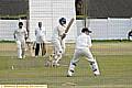 CROMPTON batsman Steven Wright flashes one past the wicket-keeper off the bowling of Middleton’s Phil Tomlinson during his side’s defeat. 