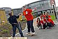 SPORTS mad . . . (from front, left) Neil Danns with Liz McManus, Saheena Begum, Rahel Mahmud, Jake Bean, Phillipa Brunt and Ali Hussain 