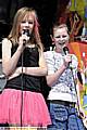 Naomi Hetherington (12) and Anna Brown (12) belt out a few numbers 