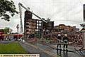 STILL damping down, firefighters at the scene of the blaze 