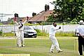 NOT OUT: Oldham bowler Abid Fasil-Masih appeals unsuccessfully for the wicket of Norden professional Jean Symes. PICTURES by CHRIS SUNDERLAND 