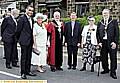 PARADE day . . . Parish Council chairman Alma McInnes and her consort Ian, right, with youth mayor Mohammed Adil, Mayor, Councillor Jim McArdle, Mayoress Kay Knox and the Rev Paul Stringer 
