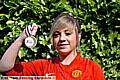 Jessica Graham shows off her medal. 