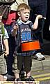 LITTLE drummer boy . . . Jordan Crossland joins in 