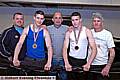HAPPIER times in the Heffron camp. Left to right, coach Darren McCarrick, Ronnie Heffron, dad Tommy Heffron, Mark Heffron and coach Ben Lancaster. 