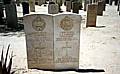 United in death . . . the joint war grave of Oldham tank regiment troopers James Cameron and Leslie Baker