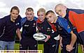 LEFT to right, Rangers under-18s coach Phil Costin, Josh Brown, Ethan Langhorn, Steven Kiss and David Orwell. Not on photo: Matthew Fogerty. 